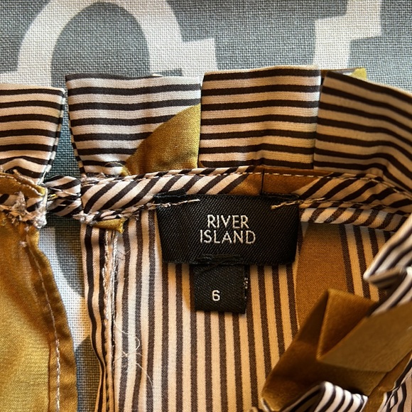 ASOS River Island pleated mock neck cap sleeve top sz6 - Picture 8 of 12